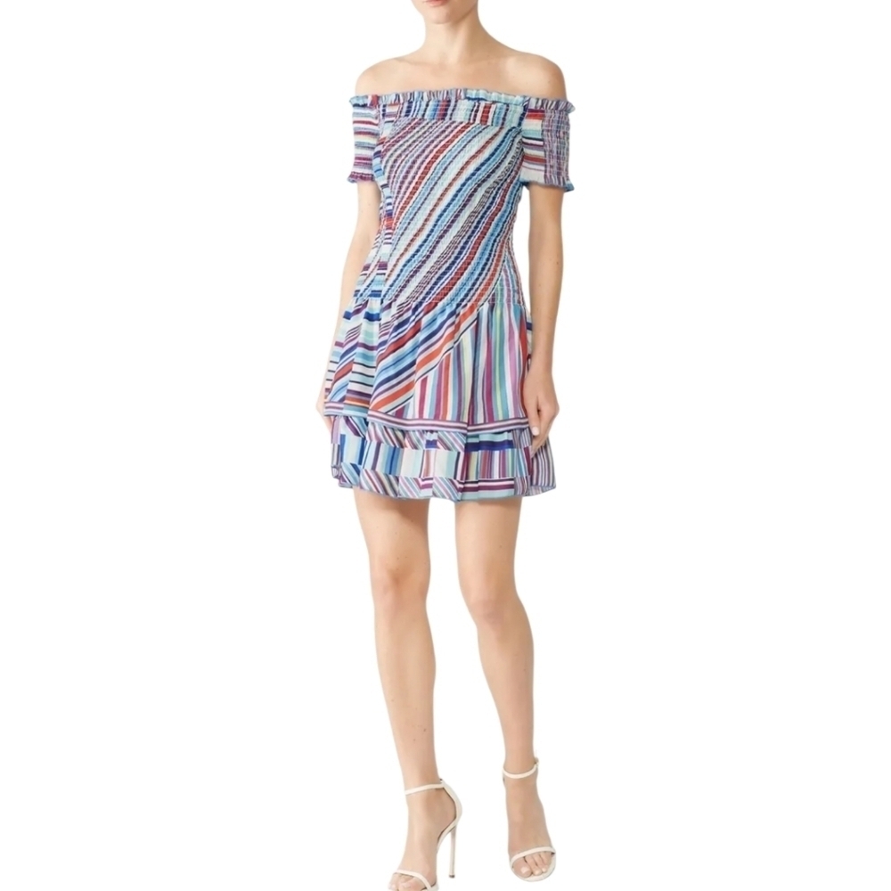 Parker Zizola Smocked Off the Shoulder Dress Size Small